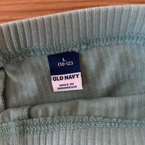 Mint green biker shorts large old navy